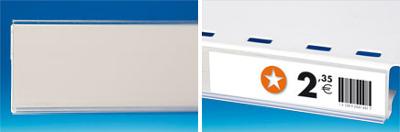 Profil Porte-étiquette adhésif - Blanc - 60 x 1000 mm