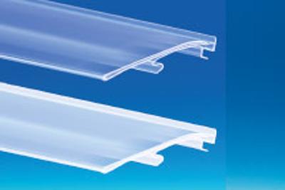 PE extrudé transparent pour tablette gorge en C - 46 x 988 mm PE extrudé transparent pour tablette gorge en C - 46 x 988 mm