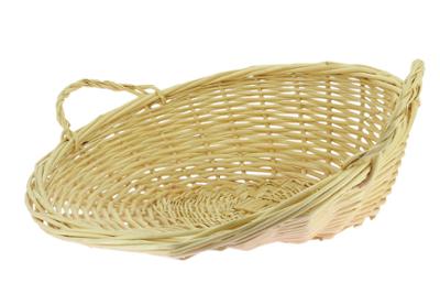 Panier incliné en osier naturel - 460 x 450 x 160 mm Panier incliné en osier naturel - 460 x 450 x 160 mm