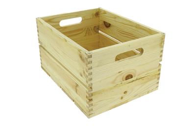 Cagette rectangle en pin naturel - 360 x 270 x 200 mm Cagette rectangle en pin naturel - 360 x 270 x 200 mm
