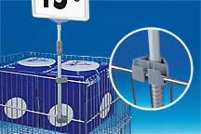 Kit pied tige pour bac avec fixation sur fil - Tige 270 à 620 mm - Transparent Kit pied tige pour bac avec fixation sur fil - Tige 270 à 620 mm - Transparent