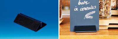 Socle porte visuel en PVC rigide noir - 105 x 70 mm Socle porte visuel en PVC rigide noir - 105 x 70 mm