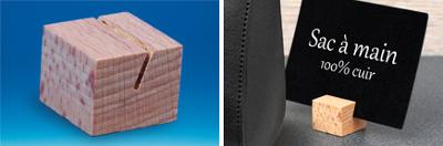 Mini socle bois carré 20x20x20 mm - Rainure inclinée Mini socle bois carré 20x20x20 mm - Rainure inclinée
