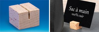 Mini socle bois carré 20x20x20 mm - Rainure droite Mini socle bois carré 20x20x20 mm - Rainure droite