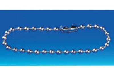 Chaîne boule Ø 2.4 mm + fermoir - Longueur 100 mm Chaîne boule Ø 2.4 mm + fermoir - Longueur 100 mm