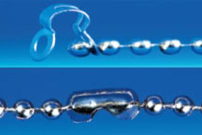 Rouleau chaîne boule Ø 2.4 mm - Fermoir droit Rouleau chaîne boule Ø 2.4 mm - Fermoir droit