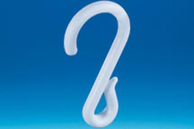 Crochet S asymétrique PVC blanc -50MM Crochet S asymétrique PVC blanc -50MM