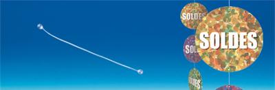 Fil nylon embout boule - Longueur 10 cm Fil nylon embout boule - Longueur 10 cm