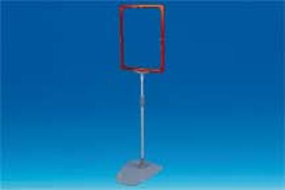 Kit cadre base métal tige 32 à 62cm - Cadre A4 - Rouge Kit cadre base métal tige 32 à 62cm - Cadre A4 - Rouge