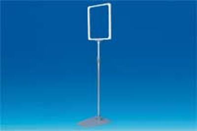 Kit cadre base métal tige 58-100cm - Cadre A4 - Blanc Kit cadre base métal tige 58-100cm - Cadre A4 - Blanc