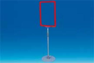 Kit cadre A4 base ronde métal-Rouge Kit cadre A4 base ronde métal-Rouge
