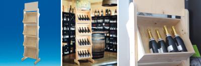 Présentoir bouteilles en bois Présentoir bouteilles en bois