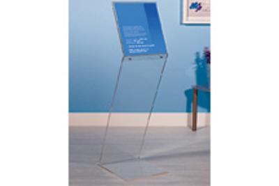 Porte-visuel plexi sur pied "Z" - Visuel A4 Porte-visuel plexi sur pied "Z" - Visuel A4