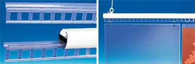 Rail multi accroches transparent - Longueur 95 cm Rail multi accroches transparent - Longueur 95 cm