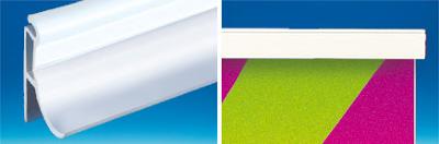 Profil PVC clippant blanc - Longueur 300 cm Profil PVC clippant blanc - Longueur 300 cm