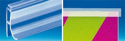 Profil PVC clippant transparent - Longueur 300 cm Profil PVC clippant transparent - Longueur 300 cm