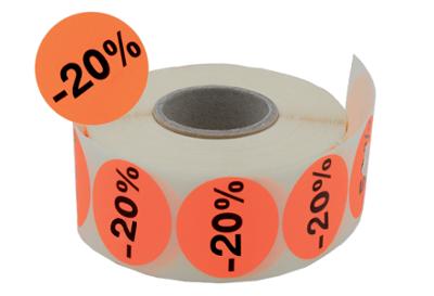 Rouleau de 1000 pastilles - 20% Ø38 mm Rouleau de 1000 pastilles - 20% Ø38 mm
