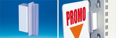 Promobase® Gondol Swing® murale - Grip flexible de 75 mm Promobase® Gondol Swing® murale - Grip flexible de 75 mm
