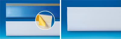 Profil Porte-étiquette adhésif - Blanc - 80 x 1000 mm