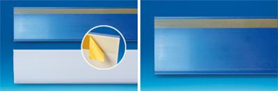 Profil Porte-étiquette adhésif - Transparent - 80 x 1000 mm